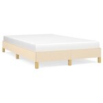 vidaXL Cadre de lit Crème 120 x 200 cm Tissu