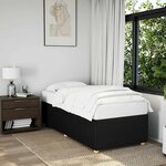 vidaXL Cadre de lit sans matelas noir 80x200 cm tissu