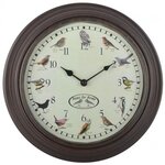 Esschert Design Horloge avec sons d'oiseaux