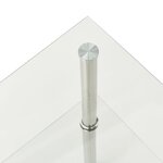 vidaXL Table d'appoint 2 niveaux Transparent 38x38x50 cm Verre trempé