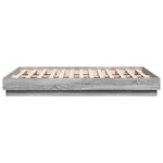vidaXL Cadre de lit sans matelas sonoma gris 135x190 cm
