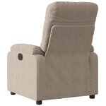 vidaXL Fauteuil inclinable électrique taupe tissu microfibre