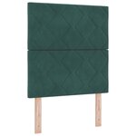 Lit à ressorts vidaXL avec matelas et LED vert foncé 80x200 cm en velours
