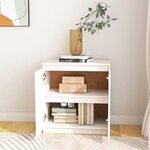 vidaXL Armoire latérale blanc 60x36x65 cm bois de pin massif