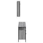vidaXL Ensemble de meubles de salle de bain 3 Pièces Sonoma gris