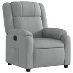 vidaXL Fauteuil inclinable électrique Gris clair Tissu