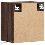 vidaXL Meubles TV muraux lumières LED 2 Pièces chêne marron 41x31x45 cm