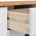 vidaXL Buffet 'ASKIM'Blanc 133.5x40x79 cm Bois massif pin