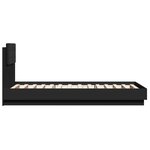 vidaXL Cadre de lit avec LED sans matelas noir 75x190 cm