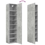 vidaXL Armoire de rangement mince gris béton 50x42 5x225 cm
