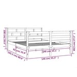 vidaXL Cadre de lit sans matelas blanc bois massif 140x190 cm