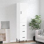 vidaXL Buffet haut Blanc 34 5x34x180 cm Bois d'ingénierie