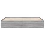 vidaXL Cadre de lit avec tiroirs sans matelas sonoma gris 180x200 cm