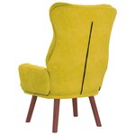 vidaXL Fauteuil Relaxant en Velours Jaune