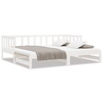 vidaXL Lit de jour et lit gigogne sans matelas 80x200 cm bois massif