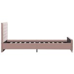 vidaXL Cadre de lit sans matelas Rose Velours 90x200 cm