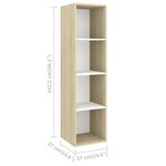 vidaXL Meubles TV muraux 2 Pièces Blanc et chêne sonoma Bois d'ingénierie