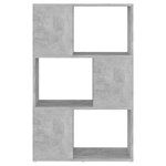 vidaXL Bibliothèque/Séparateur de pièce Gris 60x24x94 cm Aggloméré