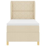 Lit Box Spring vidaXL avec Matelas Crème 90x200 cm en Tissu