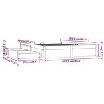 vidaXL Cadre de lit sans matelas avec tiroirs blanc