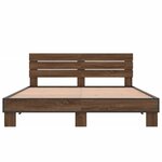 vidaXL Cadre de lit sans matelas chêne marron 160x200 cm