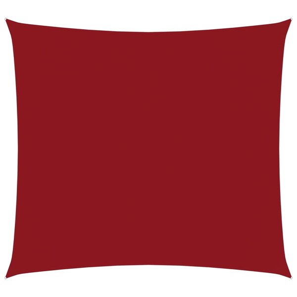 vidaXL Voile de parasol Tissu Oxford carré 5x5 m Rouge