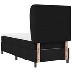 Lit Box Spring vidaXL avec Matelas Noir 80x200 cm Tissu