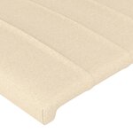 vidaXL Tête de lit avec oreilles Crème 83x16x118/128 cm Tissu