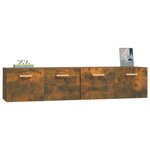 vidaXL Armoires murales 2Pièces Chêne fumé 80x35x36 5cm Bois d'ingénierie