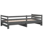 vidaXL Lit coulissant sans matelas gris 2x(90x200) cm