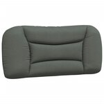 vidaXL Lit avec matelas gris foncé 90x200 cm tissu