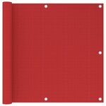 vidaXL Écran de balcon Rouge 90x600 cm PEHD