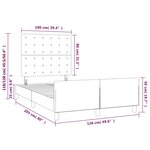 vidaXL Cadre de lit sans matelas marron foncé 120x200 cm tissu