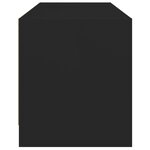 vidaXL Meuble TV avec portes en verre noir 102x37x42 cm