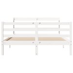 vidaXL Cadre de lit avec tête de lit blanc 140x200 cm bois pin massif