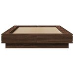 vidaXL Cadre de lit chêne marron 90x200 cm bois d'ingénierie