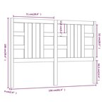 vidaXL Tête de lit Marron miel 156x4x100 cm Bois massif de pin