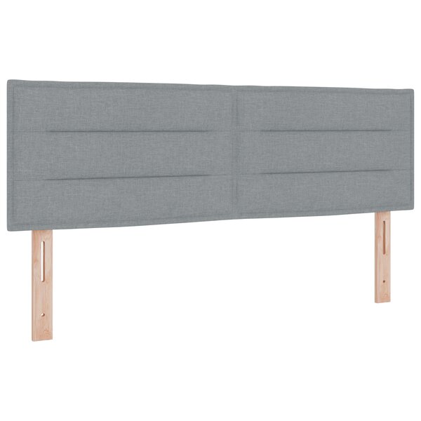 Headboard de design Lines gris clair 160 cm en tissu