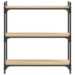 vidaXL Bibliothèque 3 niveaux chêne sonoma 80x30x86 cm