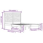 vidaXL Cadre de lit sans matelas 120x190 cm bois massif