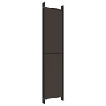 vidaXL Cloison de séparation 6 panneaux Marron 300x220 cm Tissu