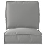 vidaXL Ensemble de coussins de palette 2 pièces en tissu Oxford gris