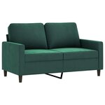 vidaXL Ensemble de canapés 4 Pièces avec coussins Vert foncé Velours