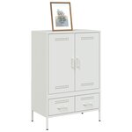 vidaXL Buffet haut blanc 68x39x101 5 cm acier laminé à froid