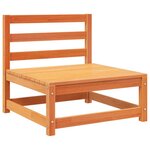 vidaXL Salon de jardin 7 Pièces cire marron bois de pin massif