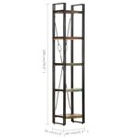 vidaXL Bibliothèque 5 niveaux 40x30x180 cm Bois de récupération massif