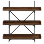 vidaXL Bibliothèque à 3 niveaux chêne marron 100x33x108 5 cm
