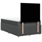 vidaXL Sommier à lattes de lit avec matelas Gris foncé 120x200cm Tissu