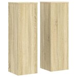 vidaXL Supports pour plantes 2 Pièces chêne sonoma bois d'ingénierie