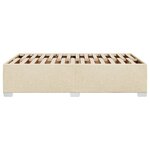 vidaXL Cadre de lit Crème 120 x 200 cm Tissu